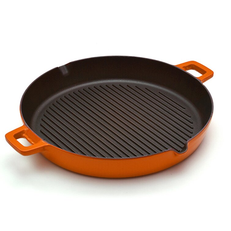 11.46'' Non-Stick Enameled Cast Iron Grill Pan