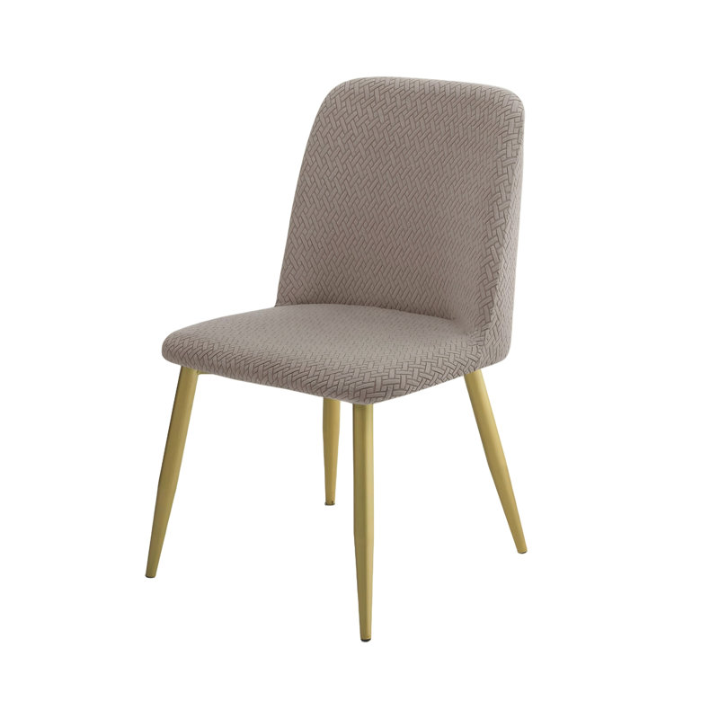 Ensemble de 4 housses de chaise à dossier courbé de style Mid-Century moderne (kaki)