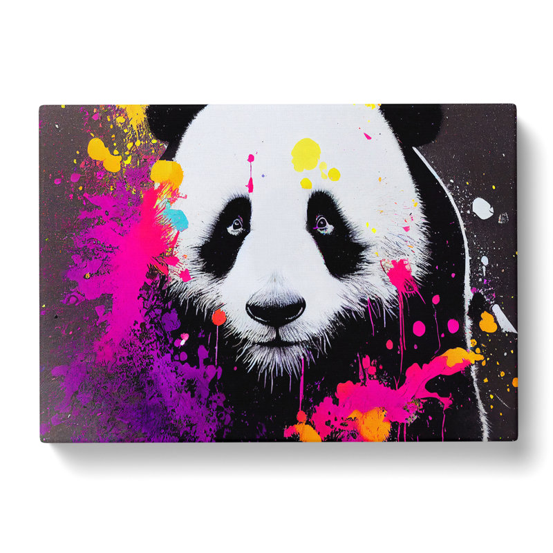 Panda Splash Vol.4 Abstract - Wrapped Canvas Print, 50cm H x 76cm W x 3cm D