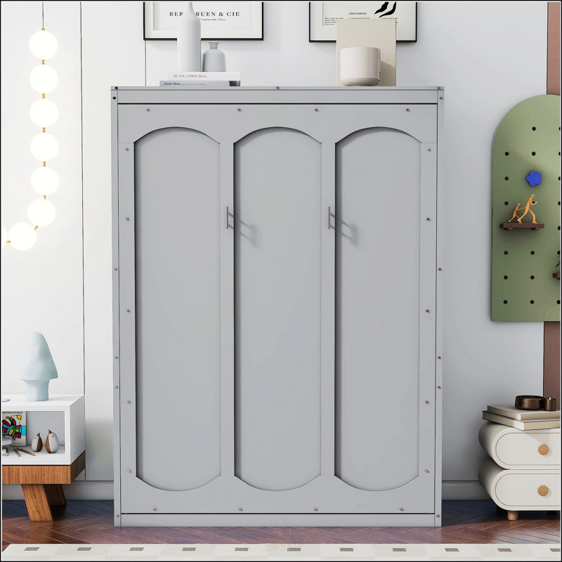 Lit escamotable double pleine grandeur avec tablettes
