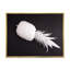 Ananas blanc sur fond noir - reproduction sur toile-67235995-67235971