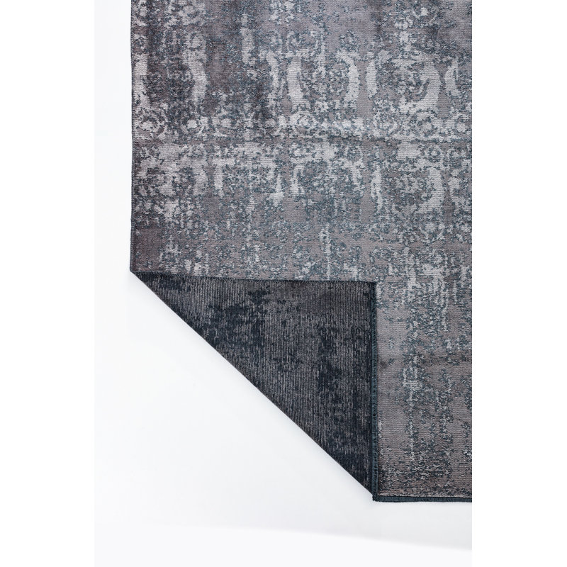 Tapis gris / bleu Rapture, Rectangle 7 pi 10 po x 11 pi 2 po