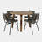 Juliana 4 - Person Solid Wood Solid Wood Top Four Leg Dining Set-93496904