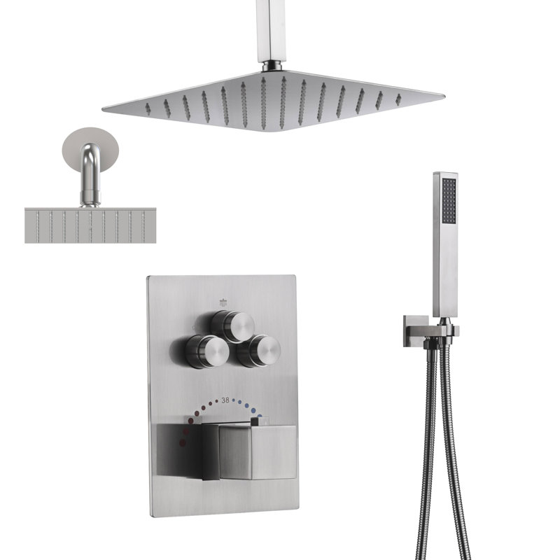 All-In-One Kit with Rough in-Valve, Brushed Nickel