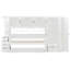 Lit escamotable en bois avec lit escamotable et grand espace de rangement comprenant des tablettes ouvertes, un tiroir et une armoire (blanc)-1487041556