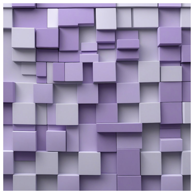 Coussins décoratifs mauves Cubes, 14 x 14 inches
