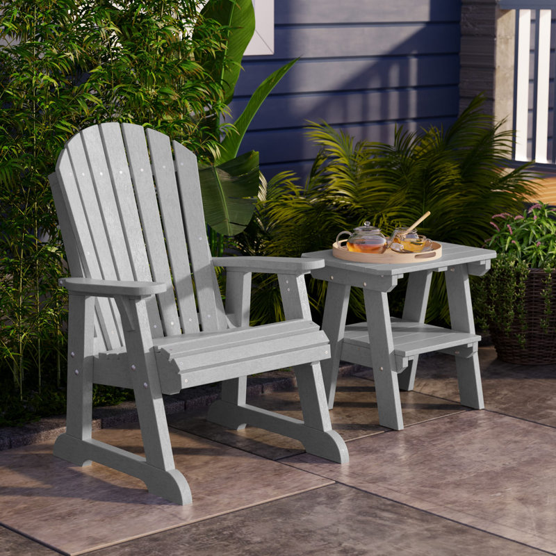 Heritage Two-Tier End Table, Light Gray