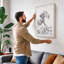 Wave in Motion Japandi - Wrapped Canvas-2092633931-2092633932
