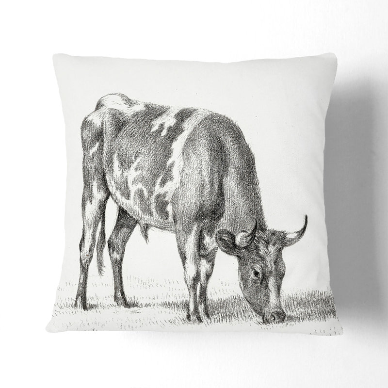 Square Throw Cushion, Black, 55cm H x 55cm W x 20cm D