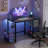 Computer Writing Desk Home Office PC Table with 2 Fabric Drawers, Headphone Hook-503514151-503514150