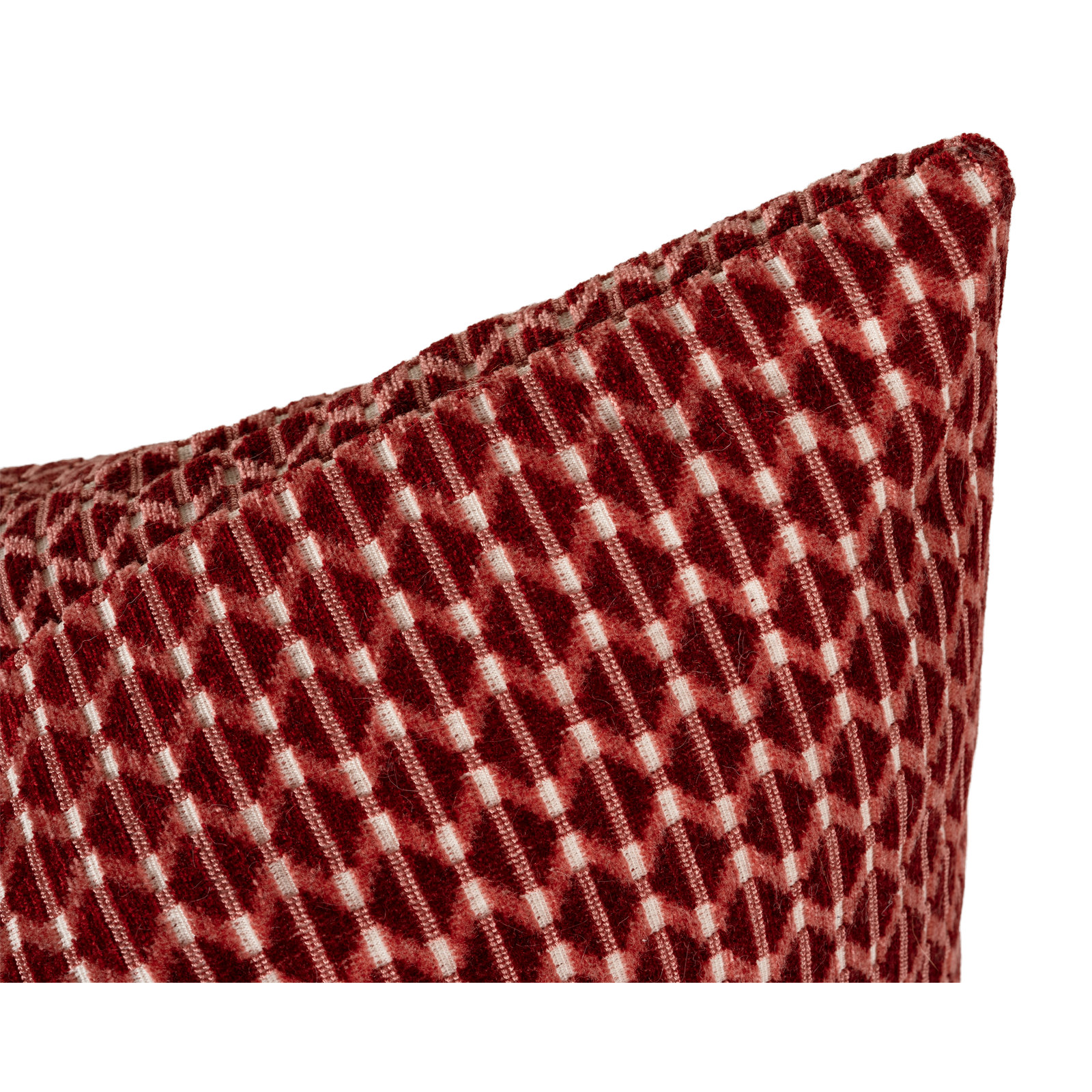 All Modern Lombardi Throw Pillow, Feather, Square 20", Red