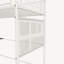 Lit mezzanine simple en métal blanc pour dortoir - bureau, station de charge, lumières à DEL, structure de chambre stable, espace de chargement intégré, conception-301234005