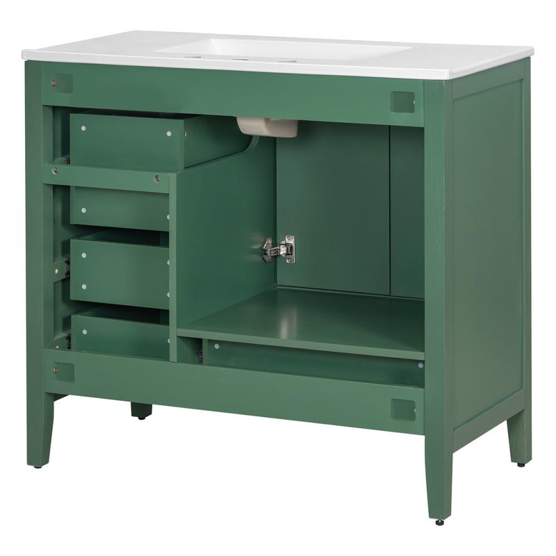 Meuble-lavabo 36 po avec lavabo, Vert