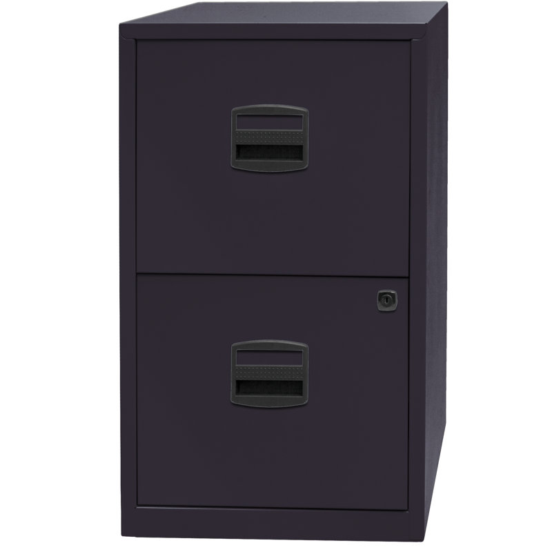 40cm Wide 2 -Drawer File Cabinet, Black