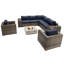 Ensemble de conversation pour 6 personnes avec foyer et coussins Sunbrella Lsi-1731678546