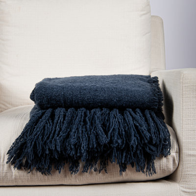 Jeté à franges pelucheux