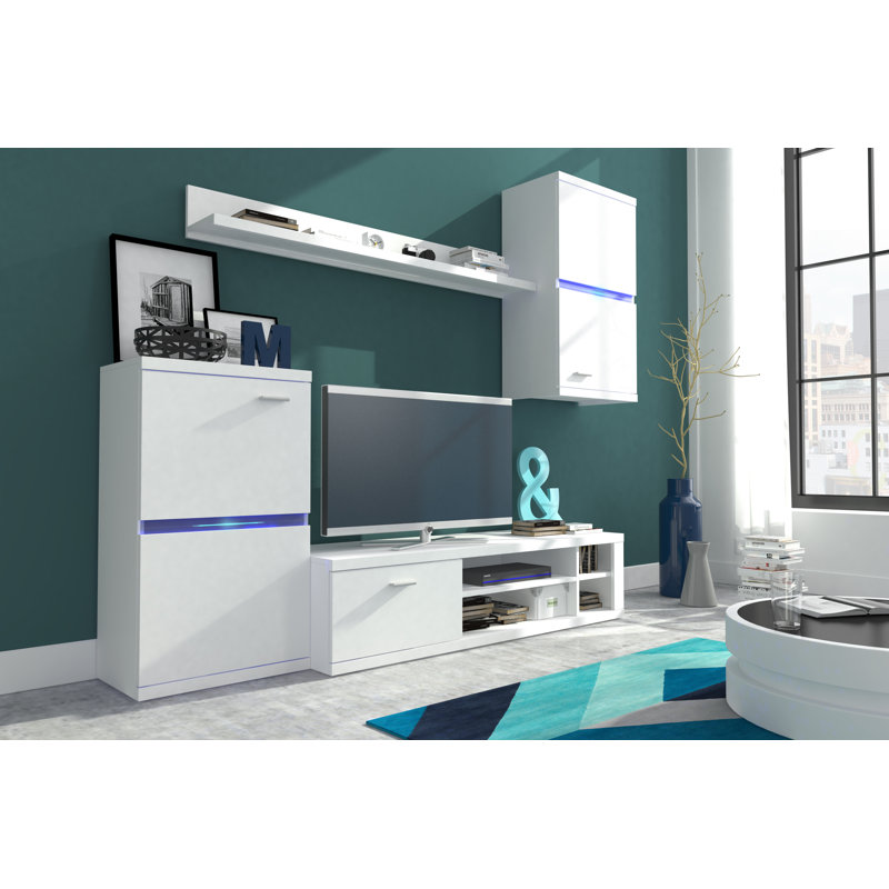 Intel TV Stand for TVs up to 50", White Matte, Not Included