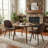 Chardee Upholstered Dining Chairs Faux Leather Waterproof Side Chair with Metal Frame-1629585632