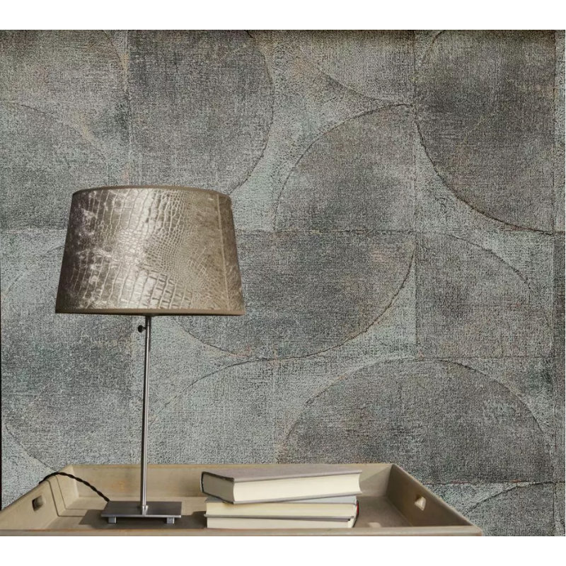 Rouleau de papier peint texturé, Gris, argent, cuivre