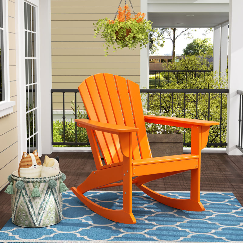 Chaise Adirondack berçante en PEHD Altura, Orange