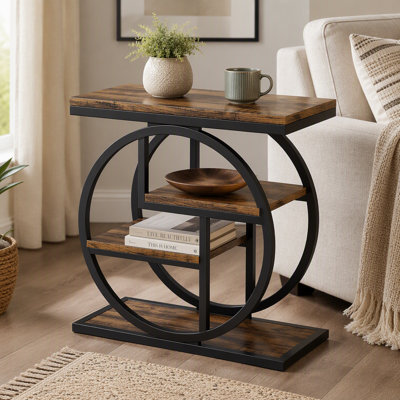 4-Tier End Table, Industrial Side Table