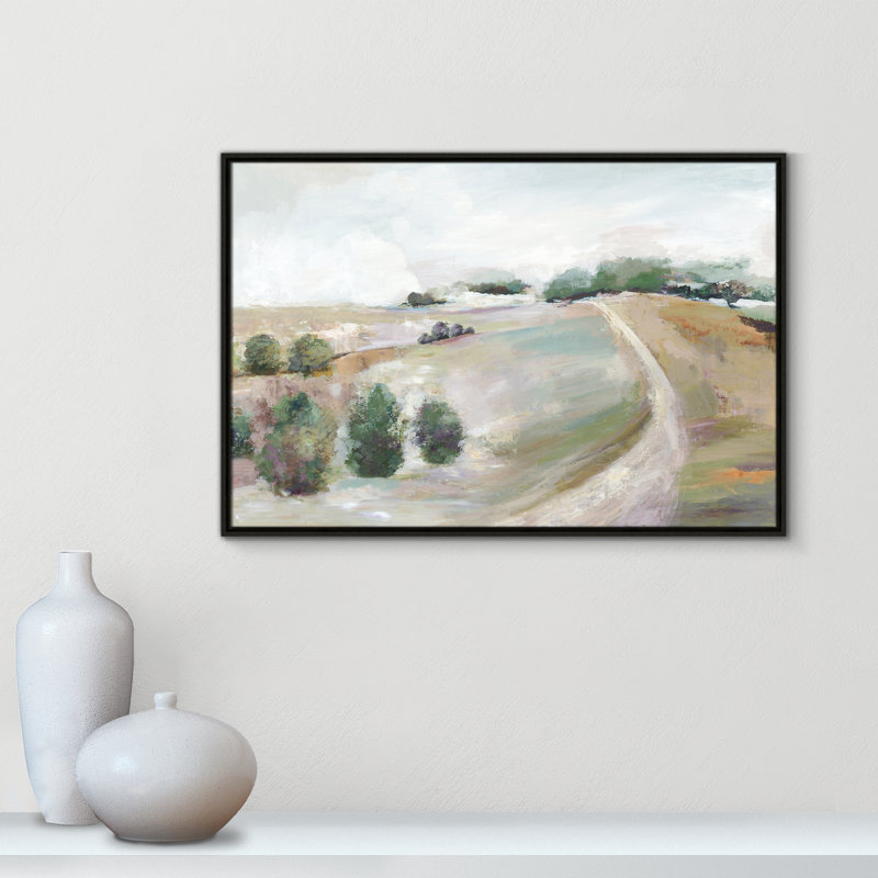 Kel Country Road Hill by Allison Pearce - Floater Frame Print on Canvas, 25.5" H x 37.5" W, Espresso