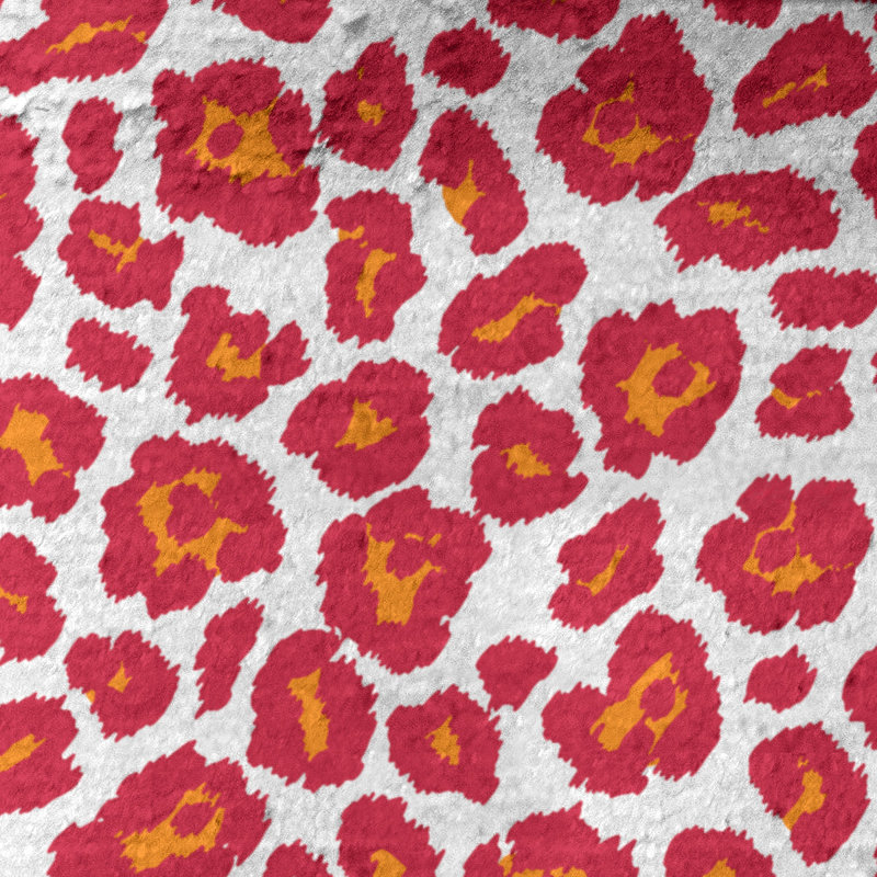 Serviette de plage Holderness, Microfibre, Blanc / orange / rouge