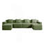Canapé modulaire modulaire en forme de U sans siège à 4 places, canapé modulaire Cloud avec assise profonde, canapé modulaire moderne à 4 places avec coussins décoratifs et 2 repose-pieds amovibles, tissu en velours côtelé-1405206591