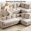 Canapé modulaire en L 95 po-605288885