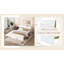Structure de lit double avec lit gigogne simple et 2 tiroirs de rangement pratiques en chêne blanc ultrabrillant de couleur moderne. Matériaux pour la durabilité. Conception de l'espace. Assemblage facile-88844394-88844406