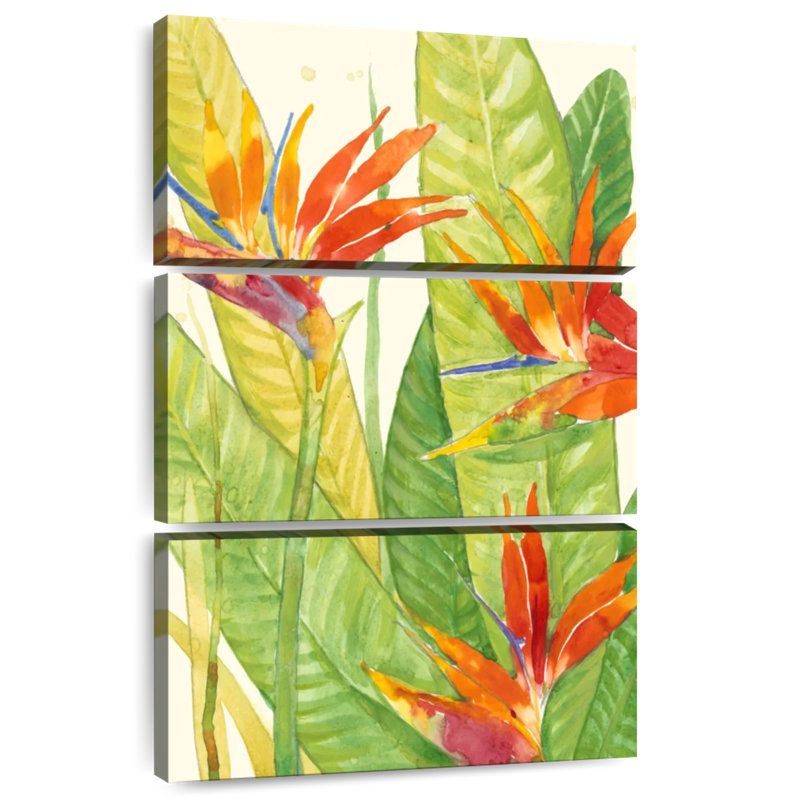 Harnek aquarelle fleurs tropicales I, H 32 po x l 20 po