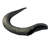 Real Black Wildebeest Horn Set, Dark Brown