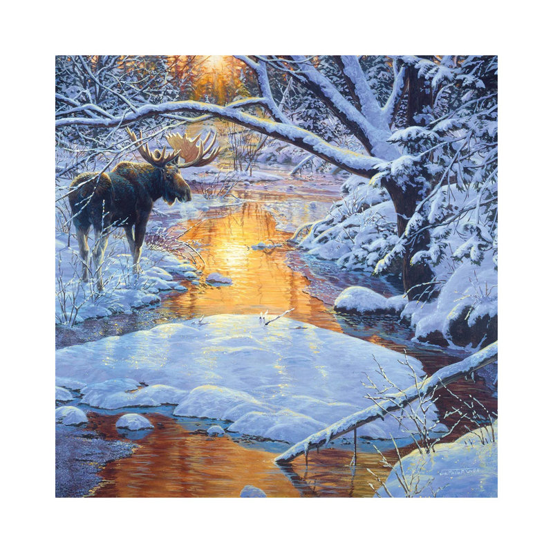 Moose XXIX by Jan Martin Mcguire - Wrapped Canvas Painting, 45.72 cm H x 45.72 cm W x 3.175 cm D