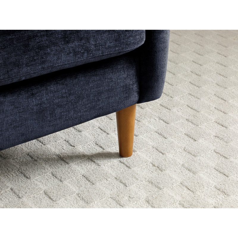 Matilda Chenille Wingback Armchair, Navy