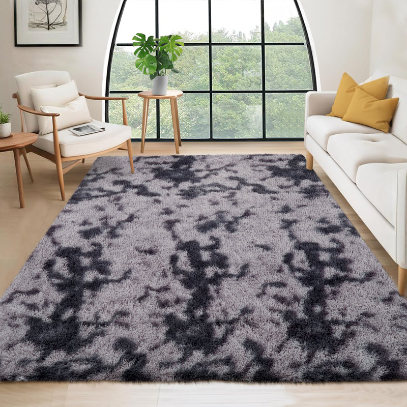 Shag Area Rugs Tie-Dyed Plush Fuzzy Rugs for Living Room, Ultra Soft Fluffy Furry Rugs for Bedroom, Indoor Carpet Nursery Rugs for Kids Room Home Decor