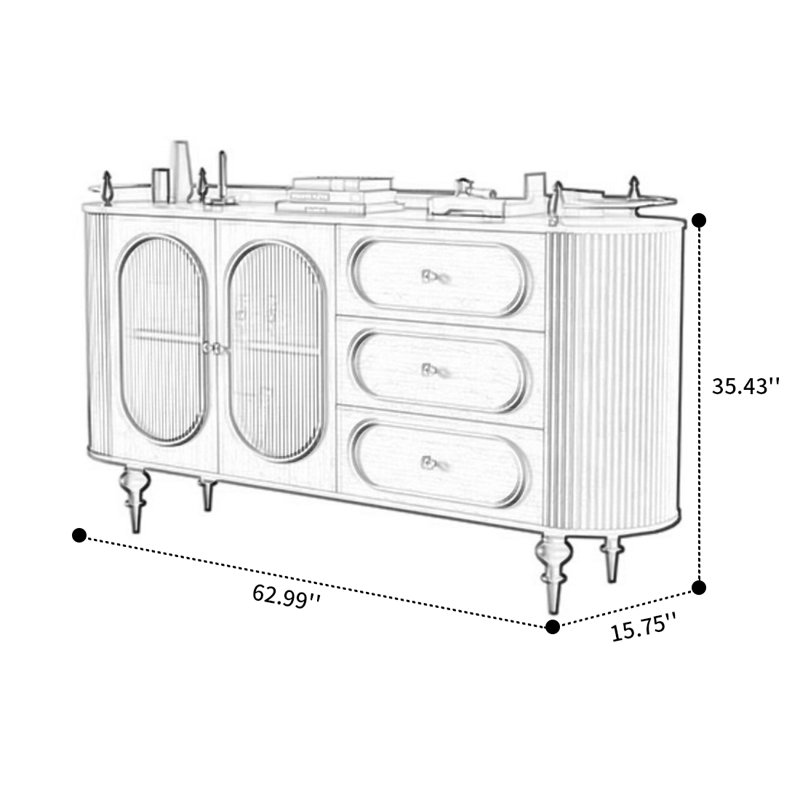 62.99'' Sideboard, White
