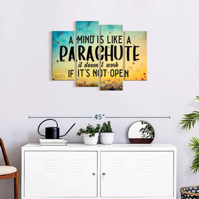 «Mind Quote On Canvas», ensemble de 4 pièces