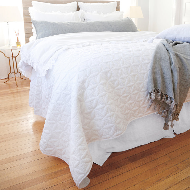 Montauk Down Blend Medium Body Pillow, White