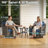 Arlene 5-7 Person Outdoor Courtyard Wicker Family Conversation Set Group With Swivel Chairs-1562357660