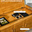 Entryway Bench With Shoe Storage And Function - Seating Cushion, 3 Doors, Hidden Compartment, Brown Spacious Storage, Functional Unit Option, Stylish Finish