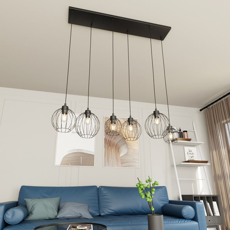 Ahnyla 6 - Light Pendant, Matte Black