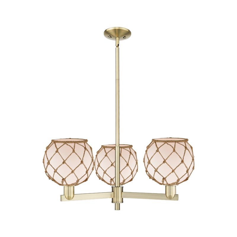 Arcadia - Homburg - Lustre suspendu 3 lumières, Laiton antique
