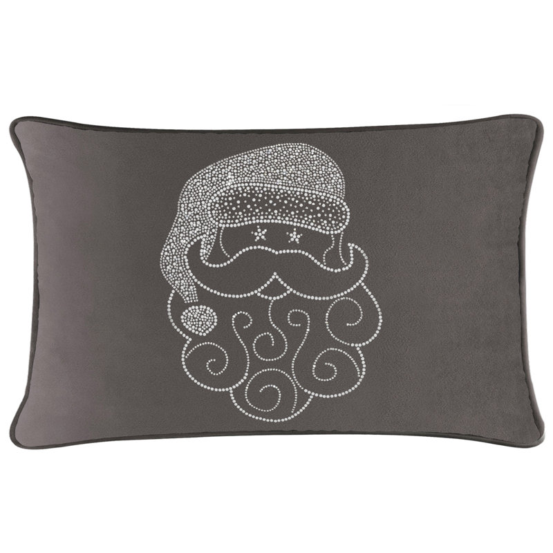 Coussin Sparkles Home Conception de Noël des Fêtes | Insertion de plumes | Lavable à la machine, Velours gris anthracite