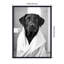 "Black Lab", art mural noir et blanc par The Creative Bunch Studio, reproduction d'art sur toile encadrée-577451664