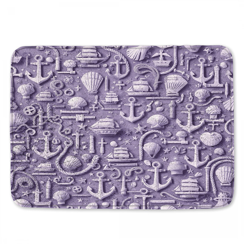 Tapis de bain Nautical Elements, L 34 po x L 21 po