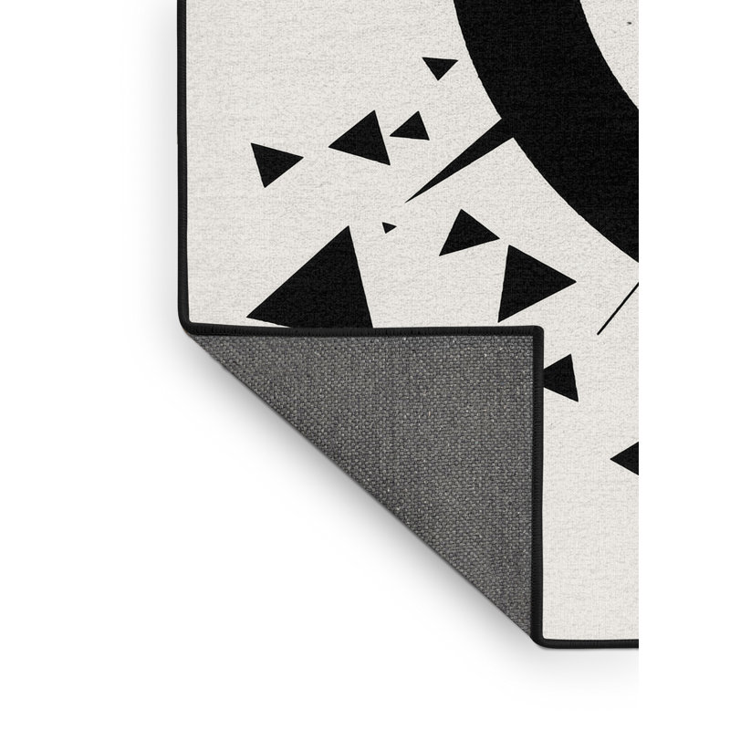 Tapis gris moelleux et doux à motif de tir à l'arc avec motif de tir à l'arc Elisavet, 2 x 3