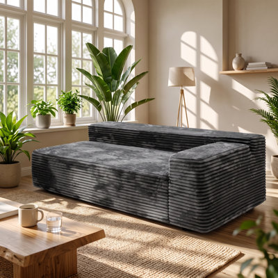 Canapé modulaire 2 places en velours côtelé l 68,9 po x P 35,4 po x H 23,6 po Haven