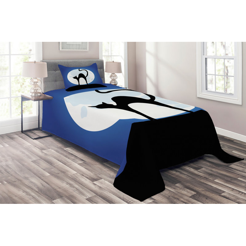 Polyester Coverlet, King Bedspread + 2 Shams