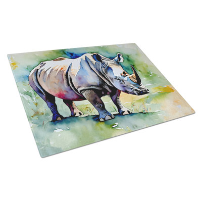 Rhinoceros Glass Cutting Board Large
