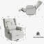 Fauteuil oscillant inclinable pivotant très large 34,25 po avec repose-pieds-129761869-129761868
